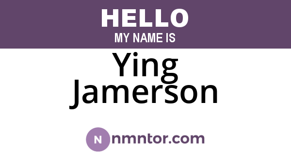 Ying Jamerson