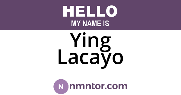 Ying Lacayo