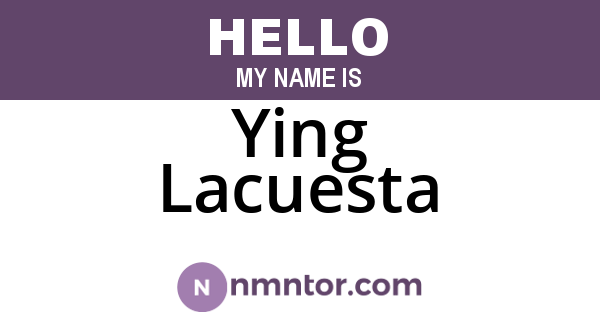 Ying Lacuesta