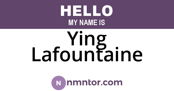 Ying Lafountaine