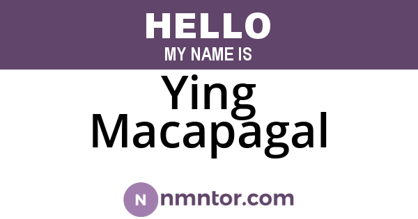Ying Macapagal