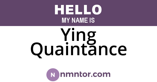 Ying Quaintance