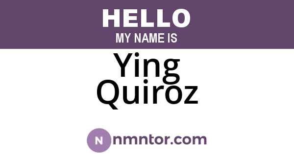 Ying Quiroz