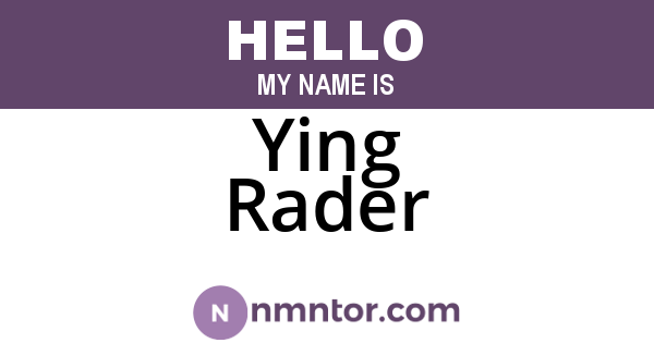 Ying Rader