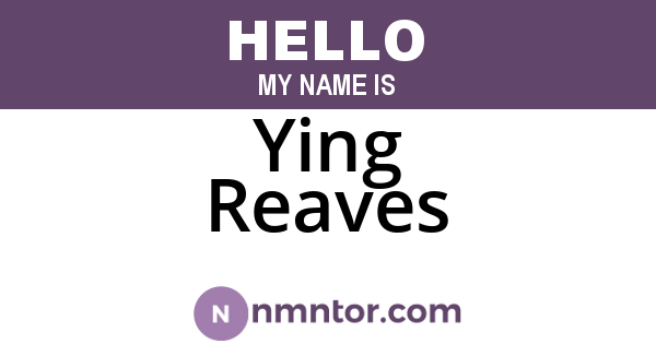 Ying Reaves