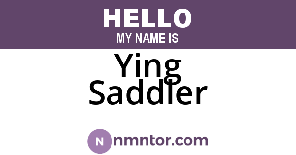 Ying Saddler