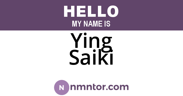 Ying Saiki
