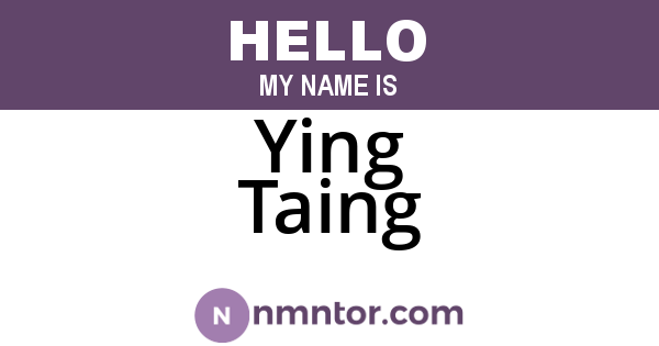 Ying Taing