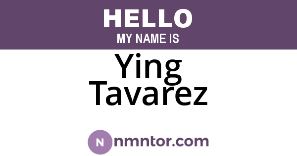 Ying Tavarez