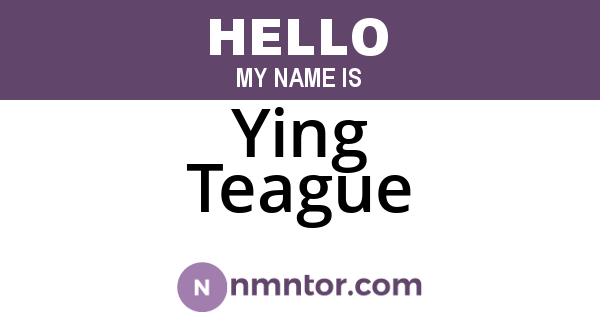 Ying Teague