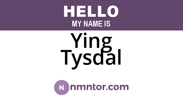 Ying Tysdal