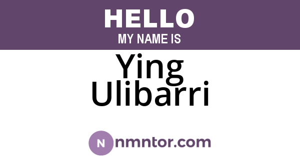 Ying Ulibarri