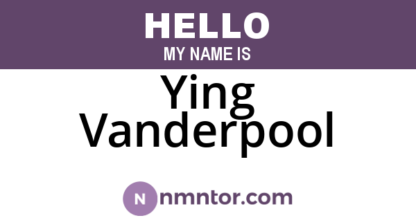 Ying Vanderpool