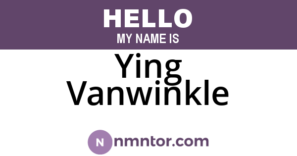 Ying Vanwinkle