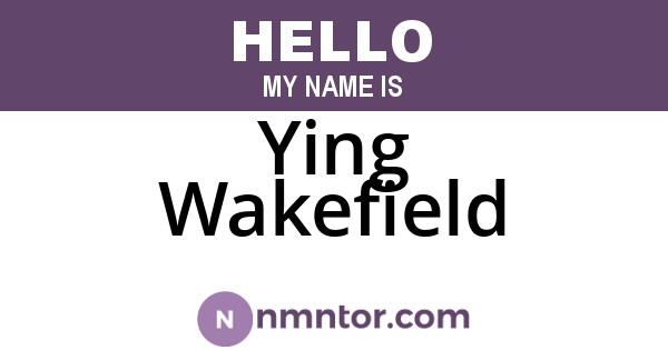 Ying Wakefield