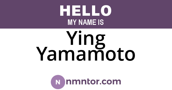 Ying Yamamoto
