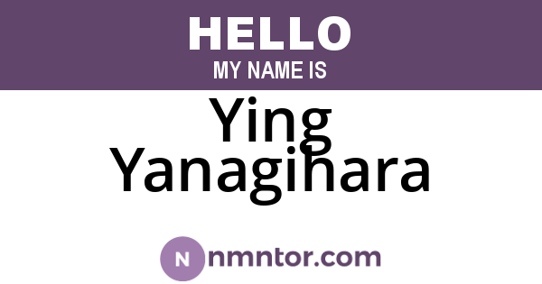Ying Yanagihara