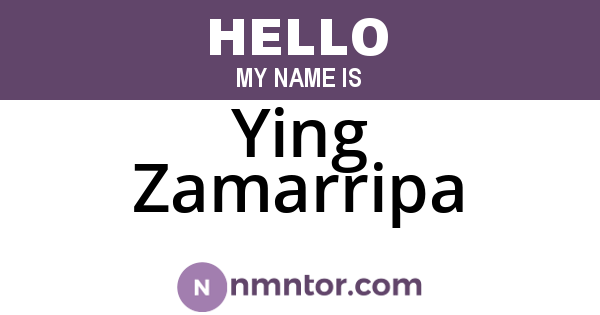 Ying Zamarripa