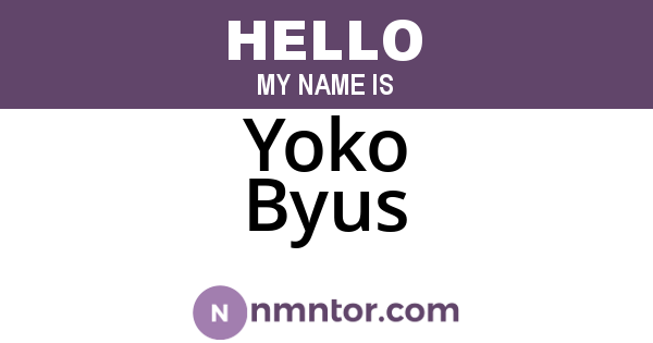 Yoko Byus
