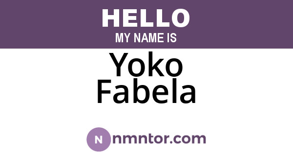 Yoko Fabela