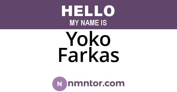 Yoko Farkas