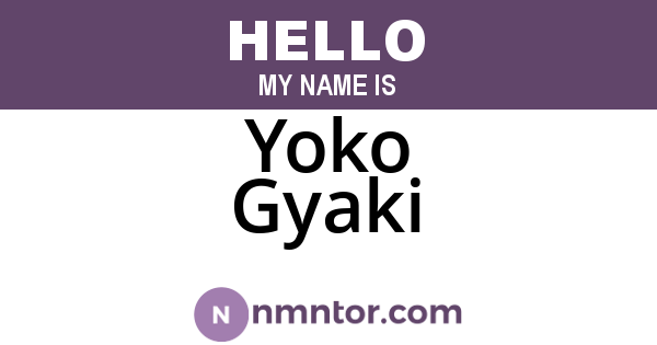 Yoko Gyaki