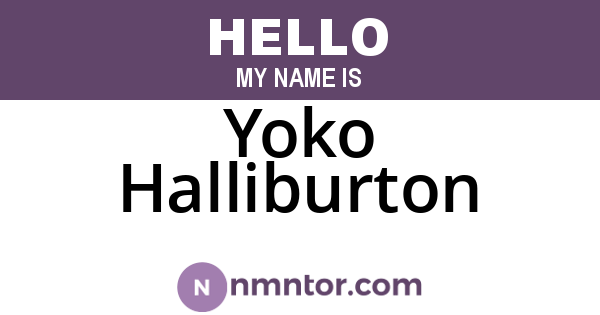 Yoko Halliburton