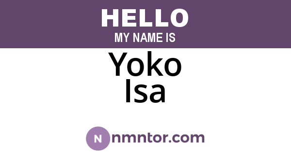 Yoko Isa