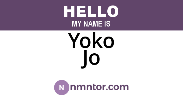 Yoko Jo