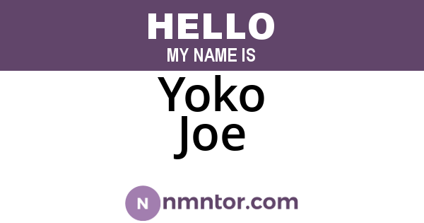 Yoko Joe