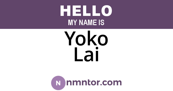 Yoko Lai