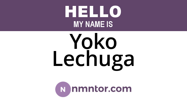 Yoko Lechuga