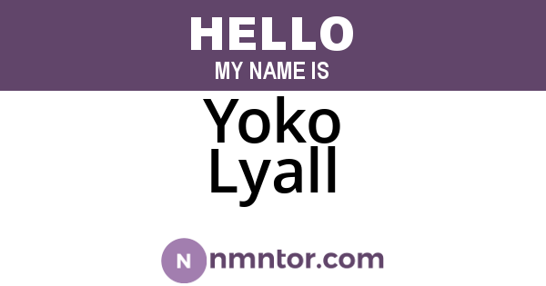 Yoko Lyall