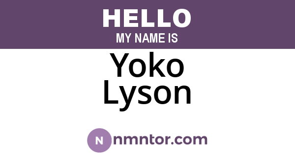Yoko Lyson