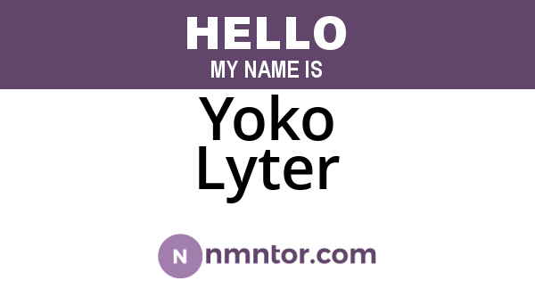 Yoko Lyter