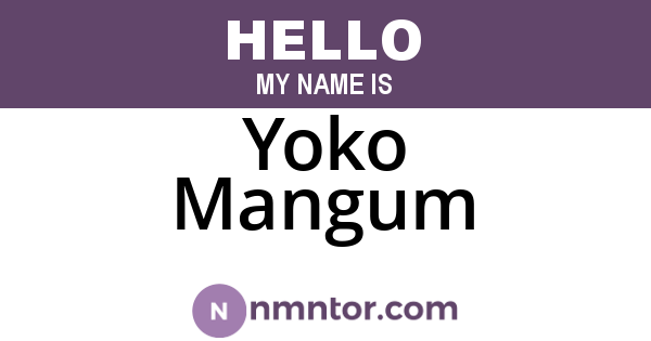 Yoko Mangum