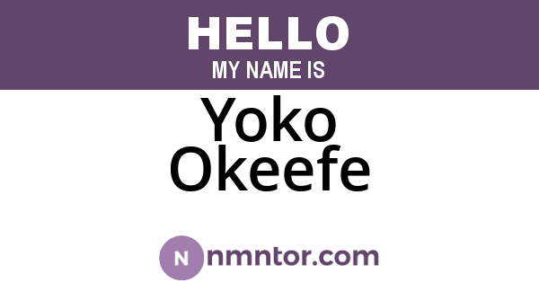 Yoko Okeefe