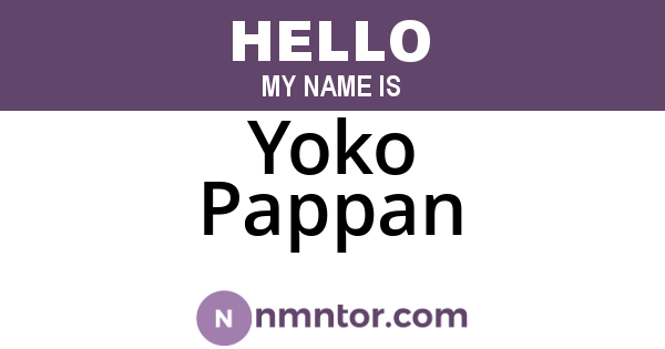 Yoko Pappan