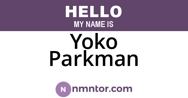 Yoko Parkman