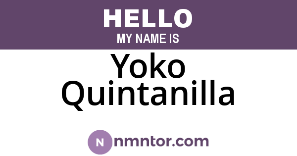 Yoko Quintanilla