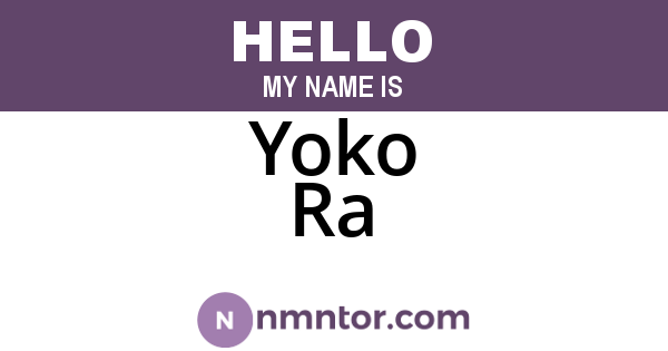 Yoko Ra