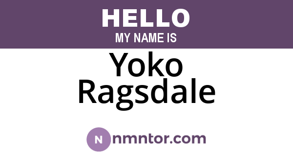 Yoko Ragsdale