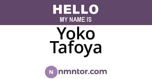 Yoko Tafoya