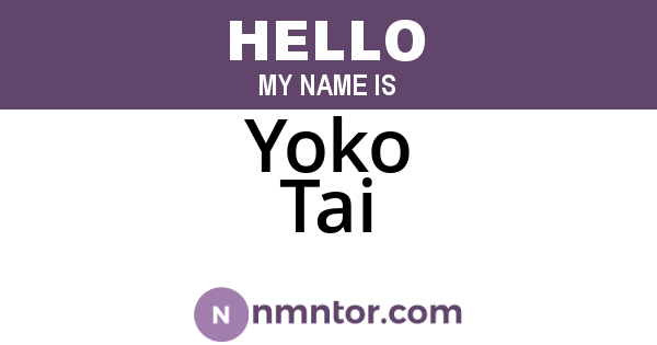 Yoko Tai