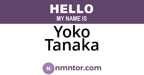 Yoko Tanaka