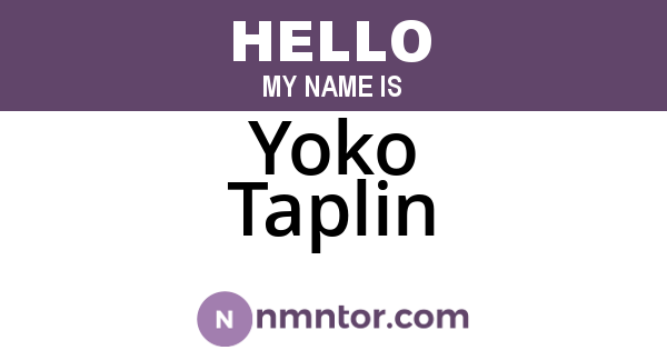 Yoko Taplin