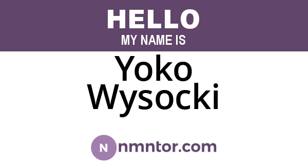 Yoko Wysocki