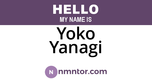 Yoko Yanagi