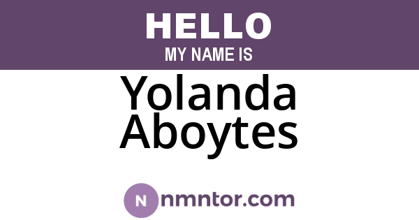 Yolanda Aboytes