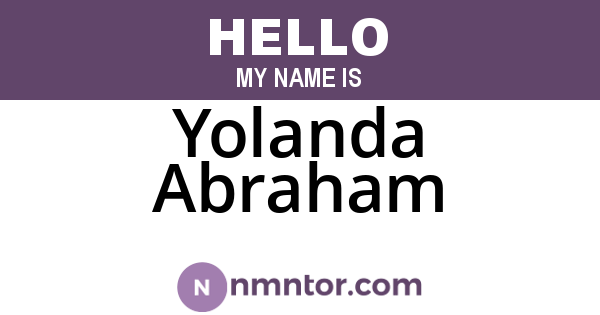 Yolanda Abraham
